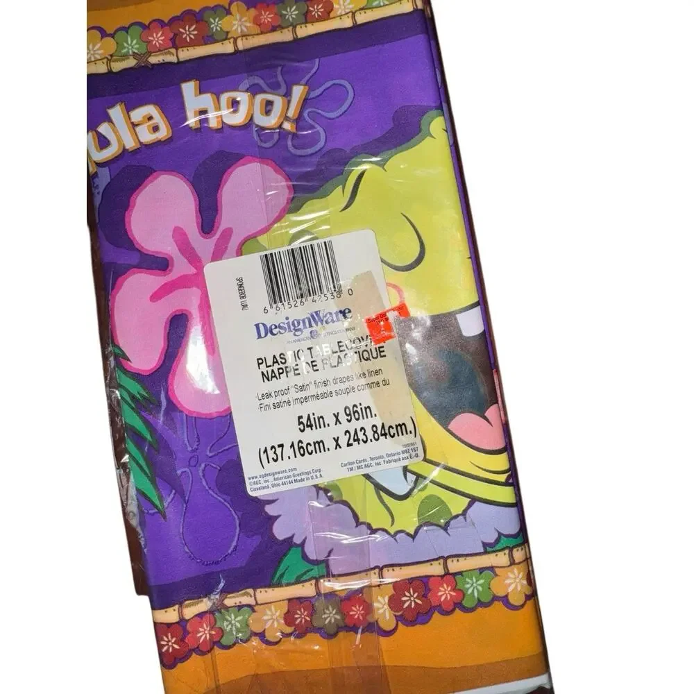 Lot of‎ 5 SpongeBob SquarePants Plastic Tablecovers Party Decor 2004 Sealed Bday